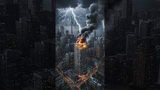 토론토 하늘에서 낙뢰 직격! 도심 고층빌딩이 불타버렸다 / Lightning Strikes Toronto City Massive Fire on Skyscraper #토론토 #낙뢰