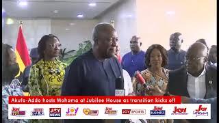 Akufo-Addo hosts Mahama at Jubilee House as transition kicks off