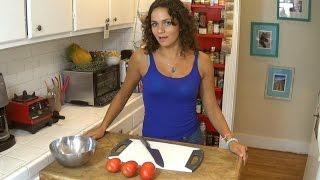 How to Dice Roma Tomatoes with Chef Celeste