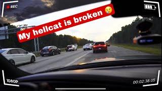 CUTTING UP IN TRAFFIC IN MY HELLCAT *MY HELLCAT IS BROKEN*