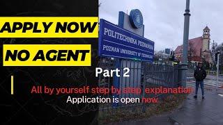 Part2 How to Apply to Polish Universties| ያለ ኤጀንት ወደ ፖላንድ ለመምጣት Apply Now Admission is Open | PUT