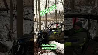 Polaris RZR XP4 getting hung up! #shorts #utv #rzr #funnyvideo #atv #funny #workhardplayhard