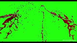 Green Screen blood effect free Download|