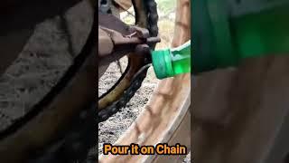 Bike chain wash at home, 10rs only, Subscribe For more videos 