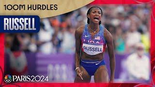 Masai Russell claims her FIRST Olympic crown, winning women's 100m hurdles | Paris Olympics