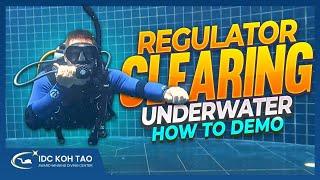 How to Demonstrate Clearing a Regulator Underwater - Discover Scuba Diving Skills