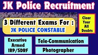 03 Different Exams for Jk Police Constable 2024 & How to apply for TELECOMMUNICATION