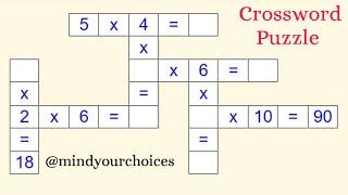 crossword puzzle in maths | maths crossword puzzle