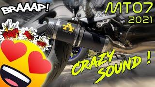 YAMAHA MT07 2021 Pure Sound  - Arrow Thunder - Pops & bangs [ Zoom H1n]