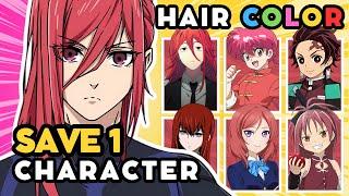 Save 1 ANIME CHARACTER for each HAIR COLOR  part 2 | ANIME QUIZ