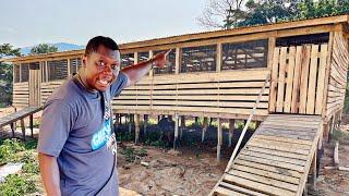 We built the best modern goat pen 2024| Modern goat pen| Goat farming in a raised pen