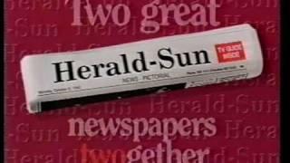 Herald Sun Newspaper ad 1990 when the 2 papers merged