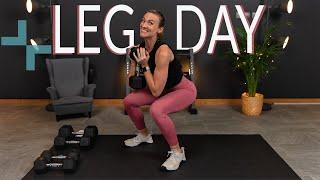 FULL Leg Workout with Dumbbells at Home