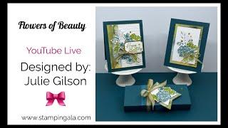 Elegant Floral Cards Live Demo: Flowers of Beauty Bundle in Pretty Peacock & Old Olive