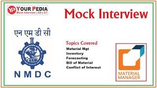 1. Material Management | NMDC | Mock Interview | NMDC Interview Preparation | PSU Mock Interviews