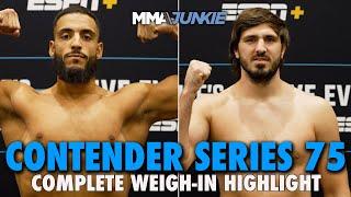 Dana White's Contender Series 75 Weigh-In Highlights: One Close Call but No Misses for Week 9