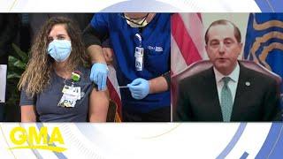 HHS secretary on wife’s COVID-19 diagnosis, 2nd vaccine l GMA