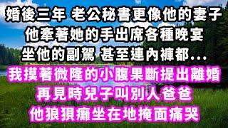 婚後三年老公秘書更像他的妻子，他牽著她的手出席各種晚宴，坐他的副駕甚至連內褲都...我摸著微隆的小腹果斷提出離婚，再見時兒子叫別人爸爸，他狼狽癱坐在地掩面痛哭#爽文完結#一口氣看完#小三#豪門#霸總