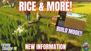 RICE, BUILD MENU, LIME & MORE! - NEW INFORMATION ANNOUNCED - Farming Simulator 25