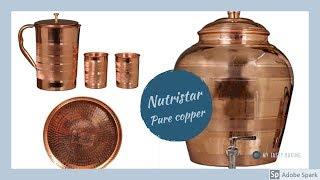 Nutristar Pure Copper drinkware and Pure Copper plates