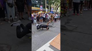Street Dance Performance at the Taste of Charlotte 2025 Insane One-Handed Planche Freeze. #extreme