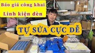 Báo giá công khai linh kiện đèn năng lượng mặt trời, tự sửa cực dễ tại nhà