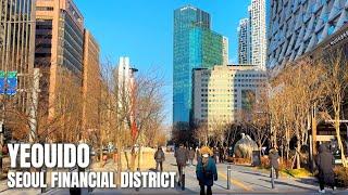 [4K] Afternoon Walk in Yeouido Seoul Financial District South Korea (January 2025)