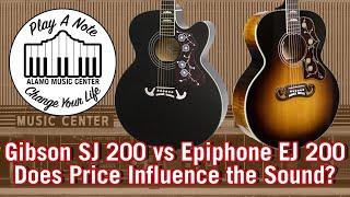 Gibson SJ 200 vs Epiphone EJ 200 - Does $5249 Sound Better Than $459? - Acoustic Guitar Comparison