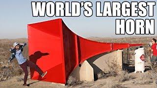 World's Largest Horn Shatters Glass