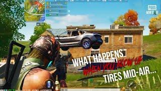 What happens when you BLOW UP tires mid air in PUBG NEW STATE...