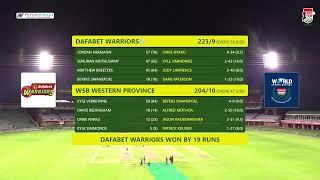 CSA One-Day Cup - Division 1 | Dafabet Warriors vs WSB Western Province - Match 26