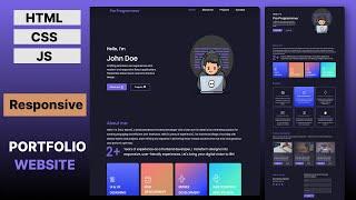 Complete Responsive Website Using HTML CSS | Responsive web design tutorial | Portfolio Website