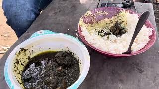 Liberian food potatoes greens soup #liberianfood