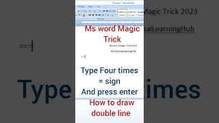 Ms Word Tricks of Magic | Ms word secret trick #msword #shortsfeed