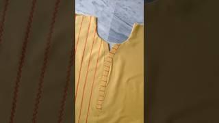 Round V Placket Neck Design With Easy Method | V Cut Neck Design Cutting and Stitching Tutorial