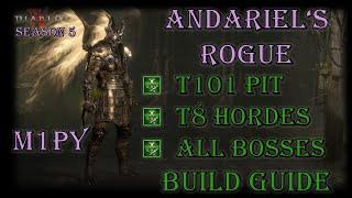 THE KING OF ROGUE - Andariels Barrage Full Build Guide - Diablo 4 Season 5