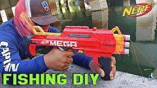 NERF GUN Fishing!!! DIY How to Catch Fish!