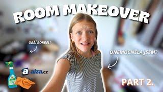 ROOM MAKEOVER 2: úklid skříně a organizování stolu. ONEMOCNĚLA JSEM?! #vima #roommakeover