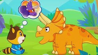 Dinosaur Island - Play And Learn Dinosaur's Name, sound and Eating Behaviors - Amaya Kids Games