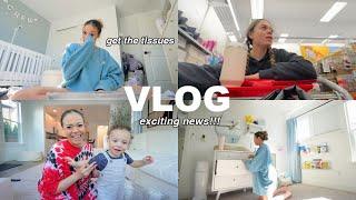 VLOG: Exciting News!!! emotional, target shopping, spring cleaning + more!