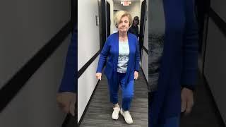 Marg dancing at 2 weeks after AR knee replacement