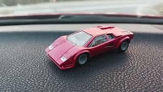 Jay Leno's Garage Red Lamborghini Countach - Hot Wheels Car - Premium 1:64 Humaj Diecast