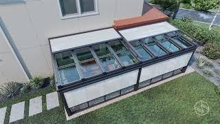 Dynamic Sunroom | Retractable Glass Roof with Sliding Doors | SCHILDR