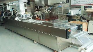 automatic thermoforming vacuum food packing machine continuous stretch film vacuum sealer equipment