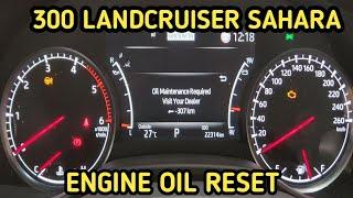 300 Toyota Land Cruiser  SAHARA Oil Maintenance Reset (2022 New Land Cruiser )