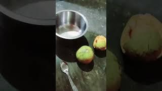 Bael juice made from the stone golden apple fruit a traditional Indian drink for its health benefits