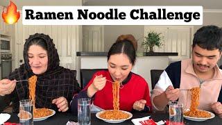 Spicy Ramen Noodle Challenge Ft. Sadiya Poya Vlogs