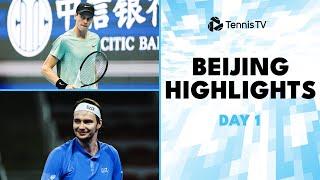 Sinner Battles Jarry; Bublik, Sonego & Lehecka All Play | Beijing 2024 Highlights Day 1