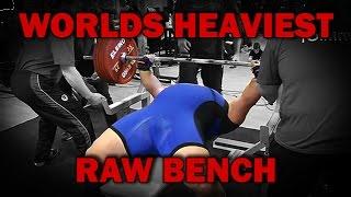 281 kg raw bench press - Fredrik Smulter - unofficial IPF world record