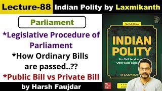 L88: Ordinary Bills in Parliament | How Ordinary Bills are Passed in Parliament|Polity by Laxmikanth